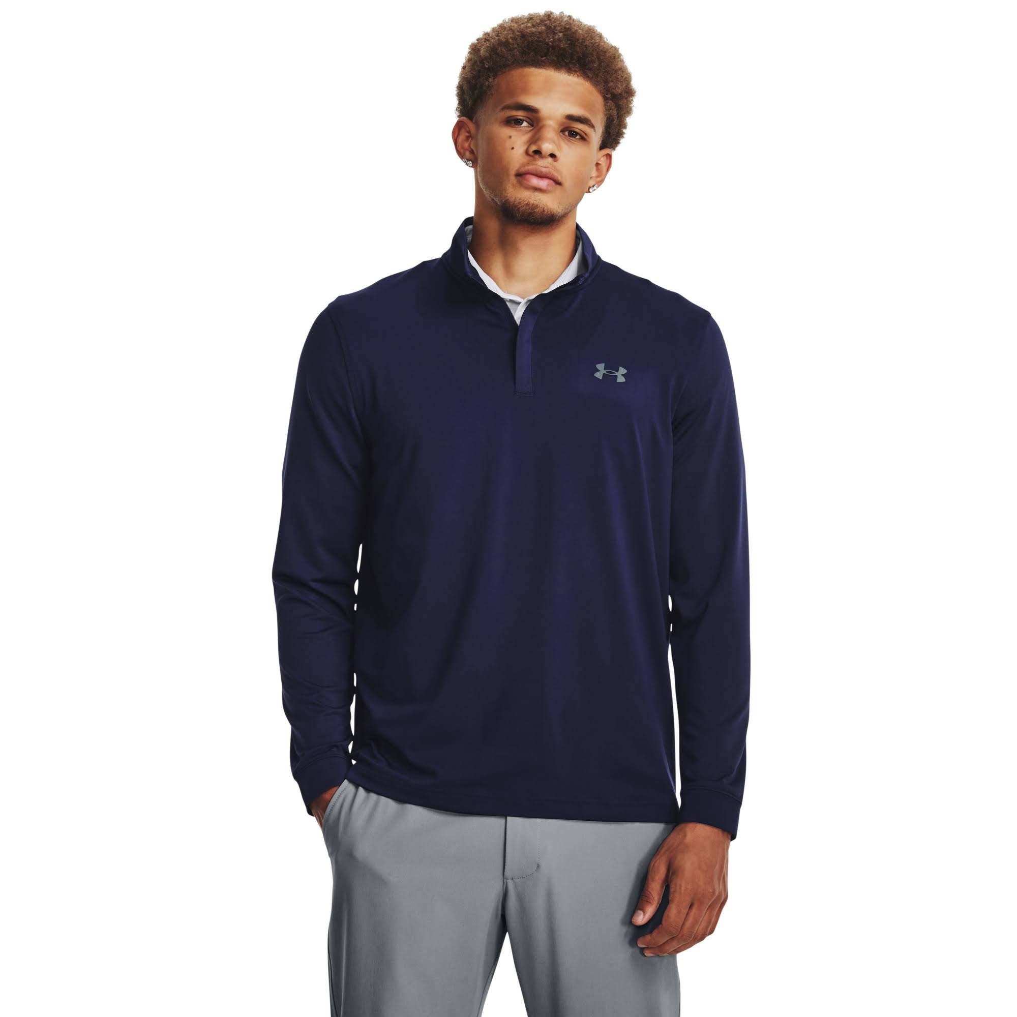 Under Armour Men's Playoff Zip - Blue, DEPZCFOY_KSWLZ