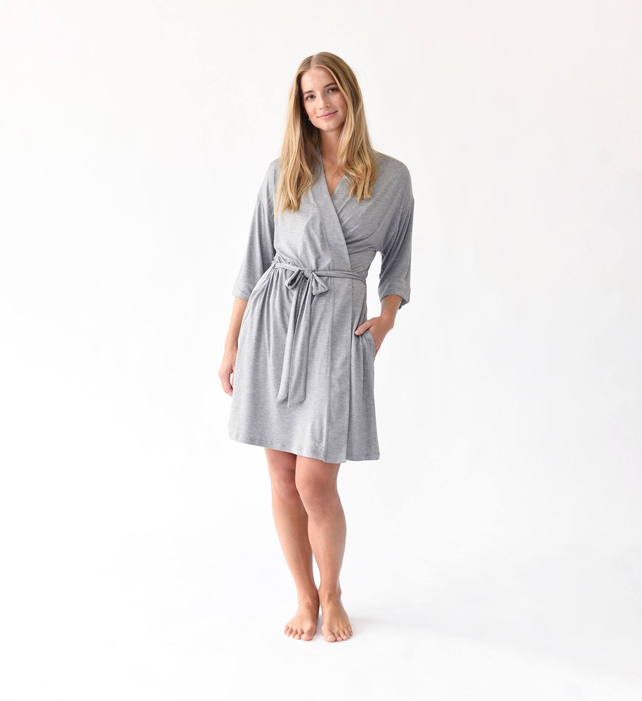 Cozy Earth Women's Stretch-Knit Bamboo Kimono Robe - QAJQXWDL_WY2YB