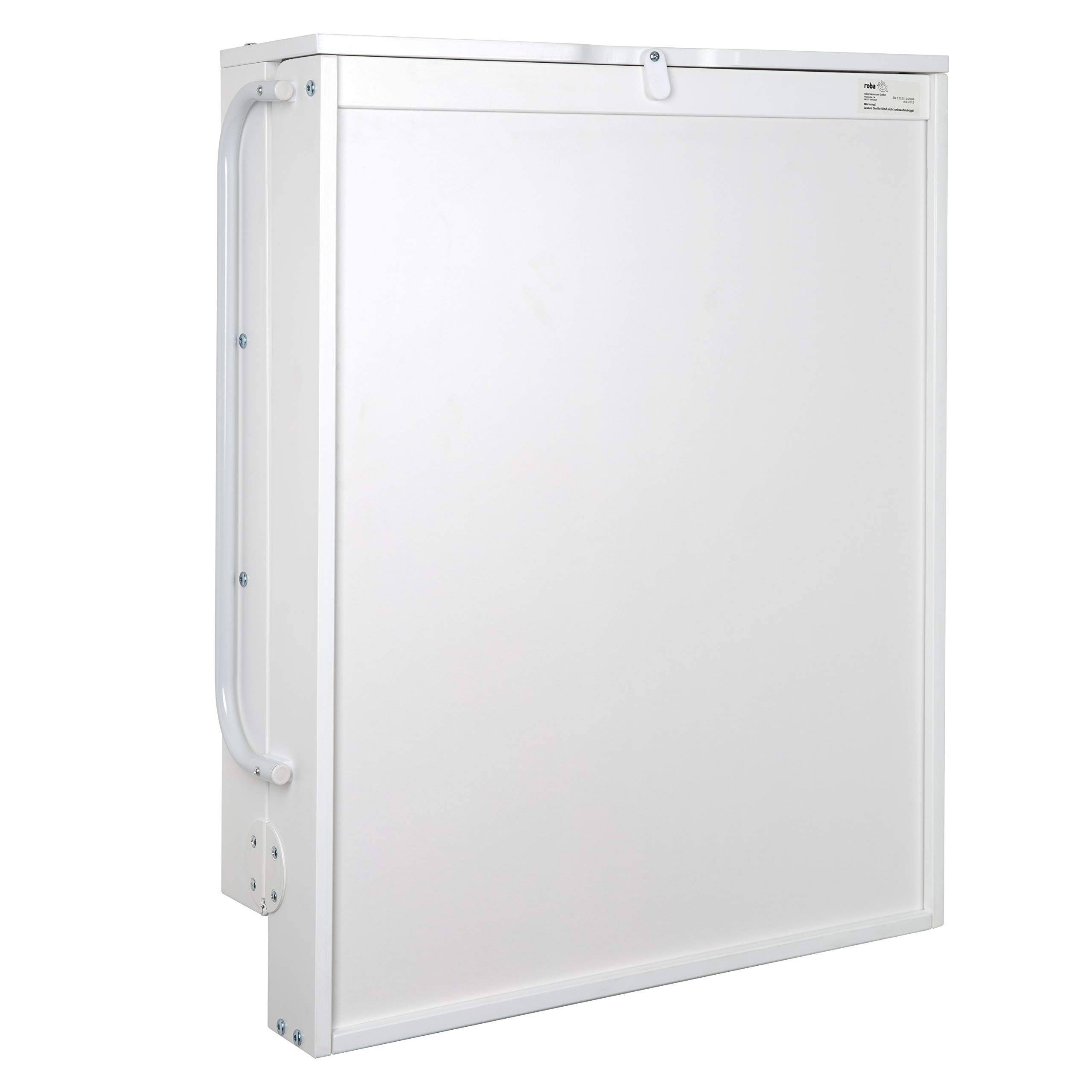 Roba Wall Mounted Foldable Baby Changing Table - White & Gray - With Changing Pad & Shelves, Birth Up To 33 O8WCKJRO_WKC2T