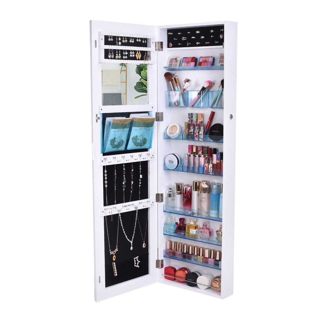Heran Jewelry Armoire With Mirror Ebern Designs, 29TEGDDN_IFDIC