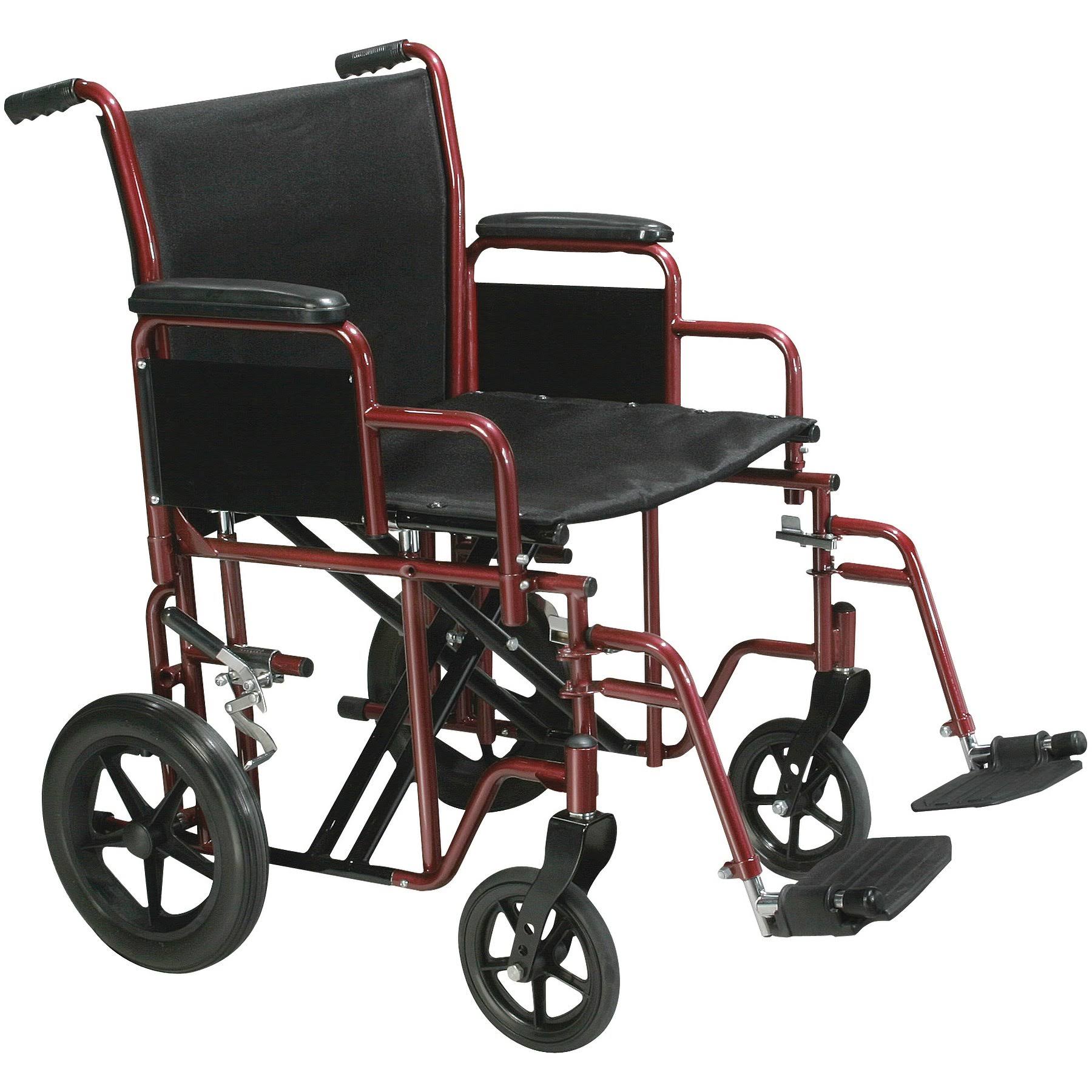 Drive Medical Bariatric Steel Transport Chair, 22 Inch Seat Width, 40 Lbs, Weight Capacity, RXC4NL7Q_9WP7C