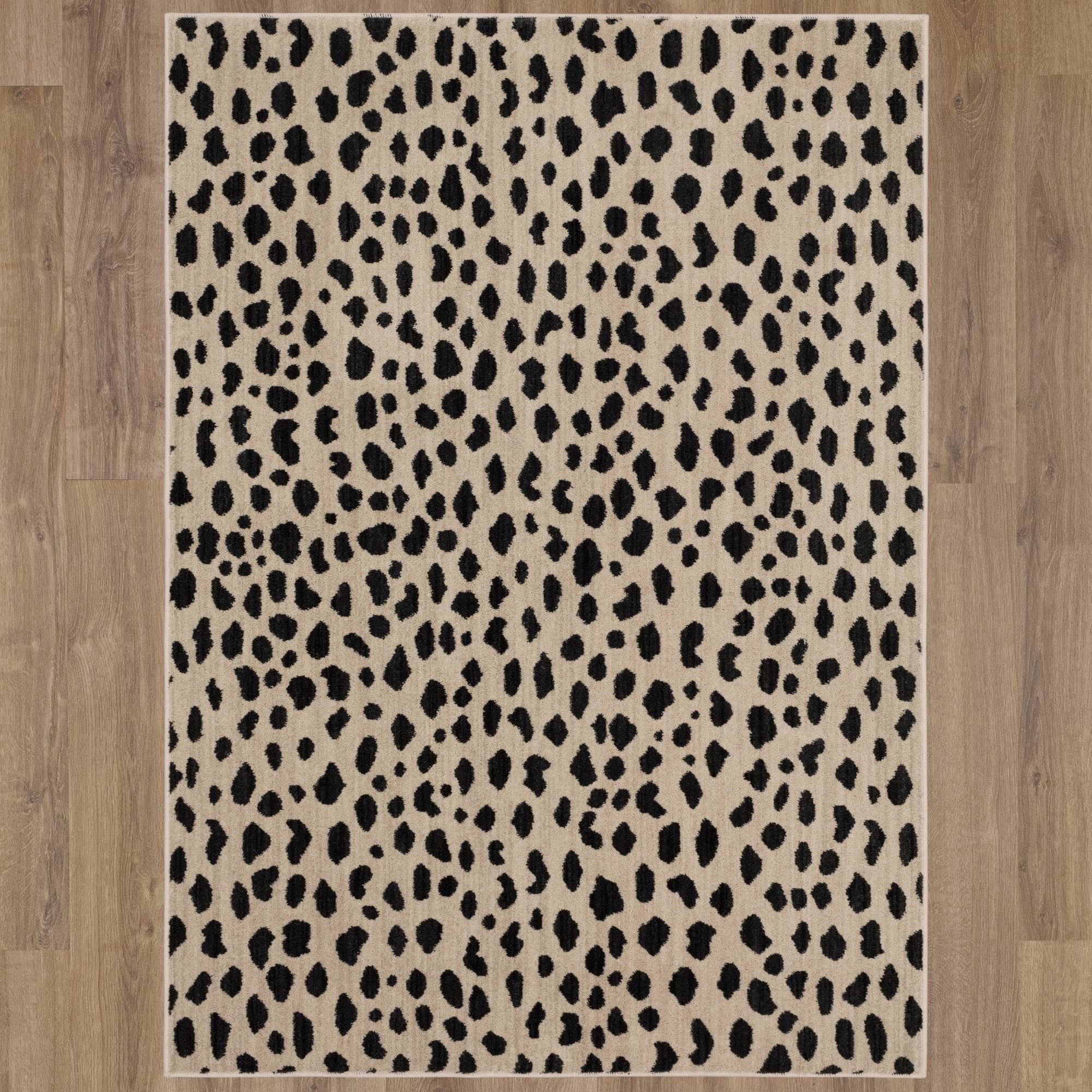 Threshold 5'X7' Leopard Spot Woven Area Rug Black/White - WAEMWWGO_J6TIE