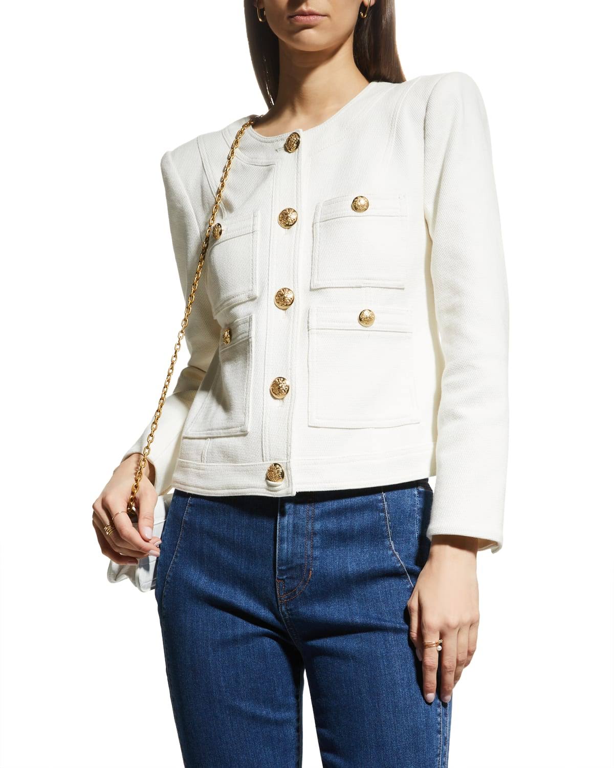 Veronica Beard Women's Ferazia Jacket - Natural - Casual V6B2ZJM5_OFHW2