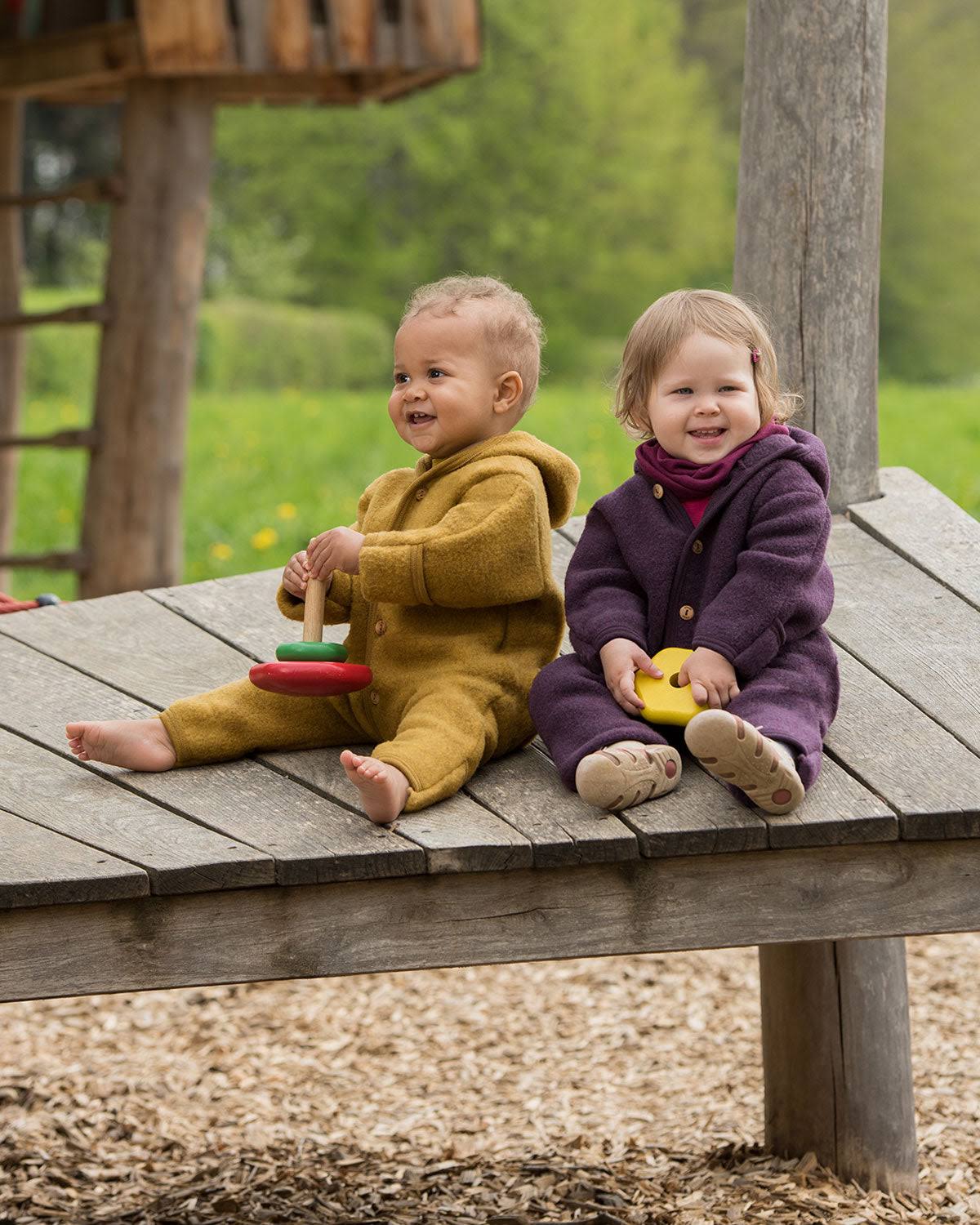 Engel Baby All-In-One Fleece - Organic Merino Wool Walnut 0-NNVSKJUS_ADJBD