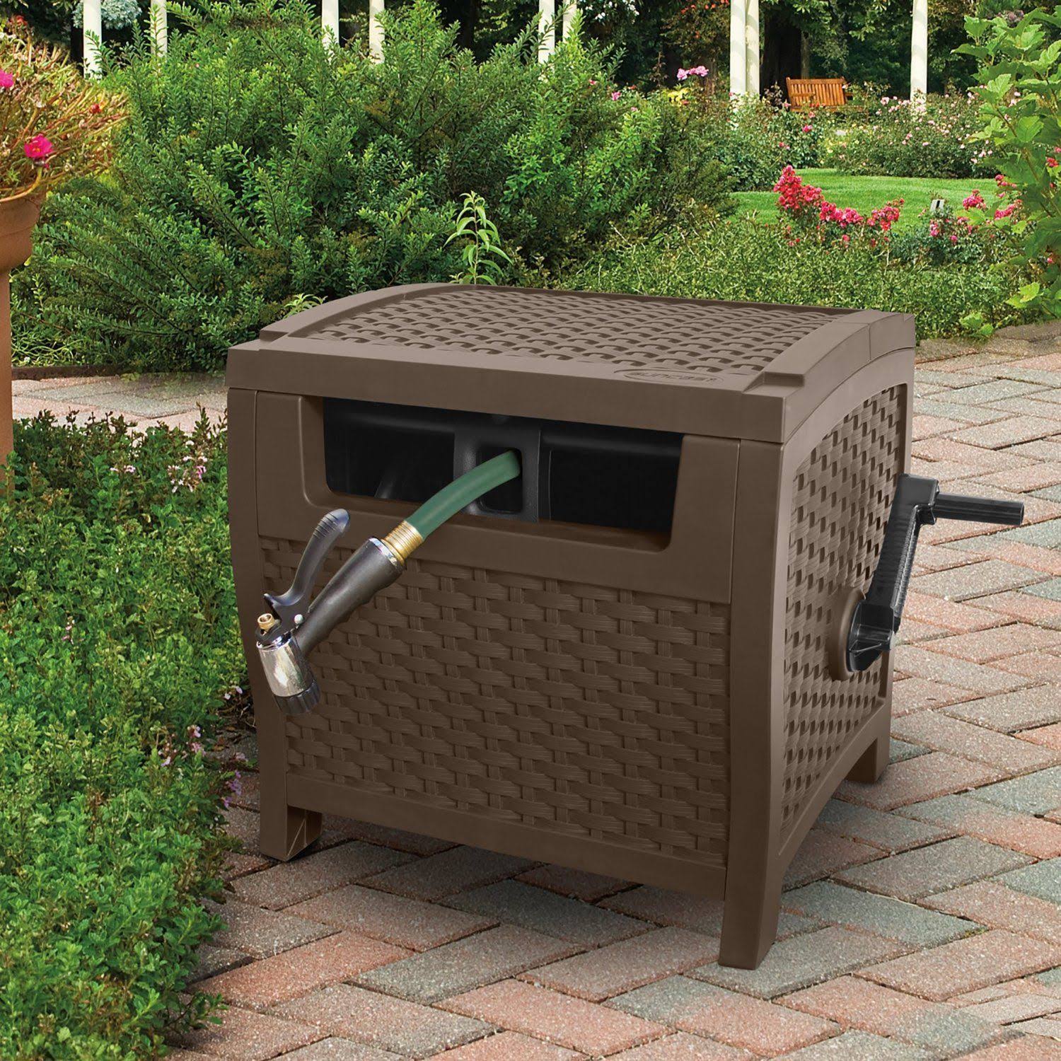 Suncast Slide Trak Garden Hose Reel Hideaway, M7AEFMUV_Q8CQE