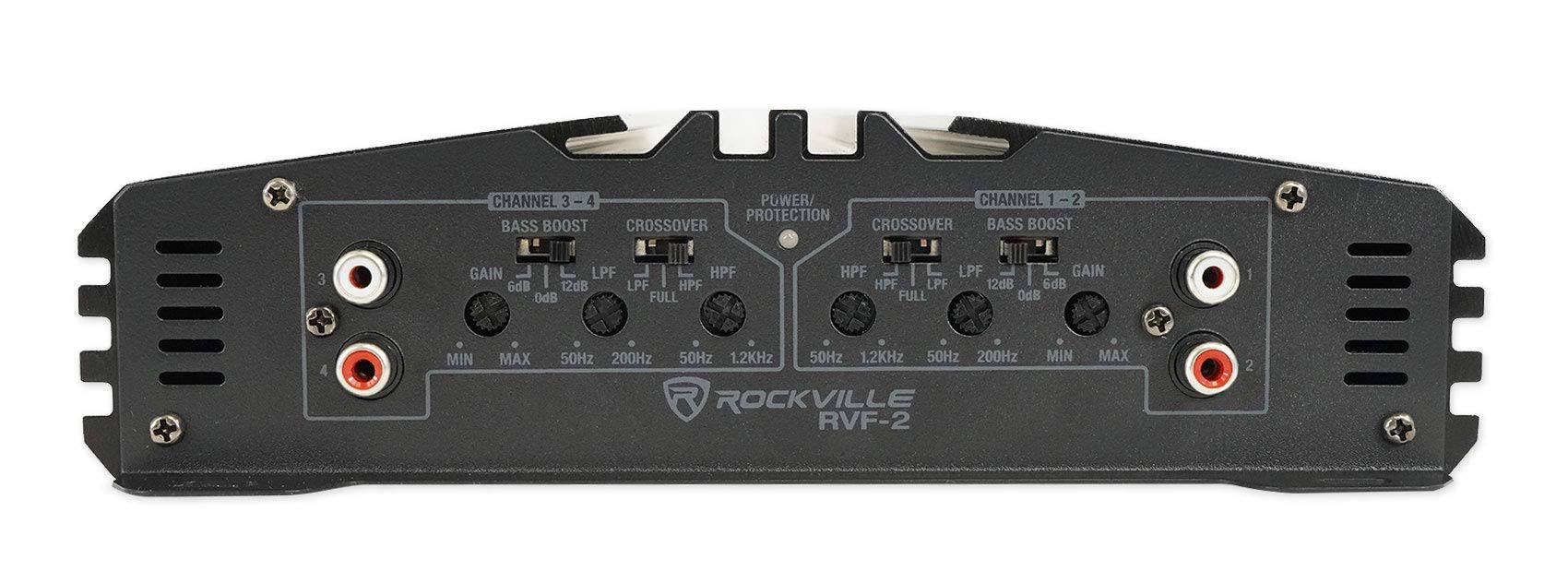 Rockville Rvf-2 1200w Peak/300w Rms 4 Channel Car Amplifier Stereo R4FN4FKN_IK7XV