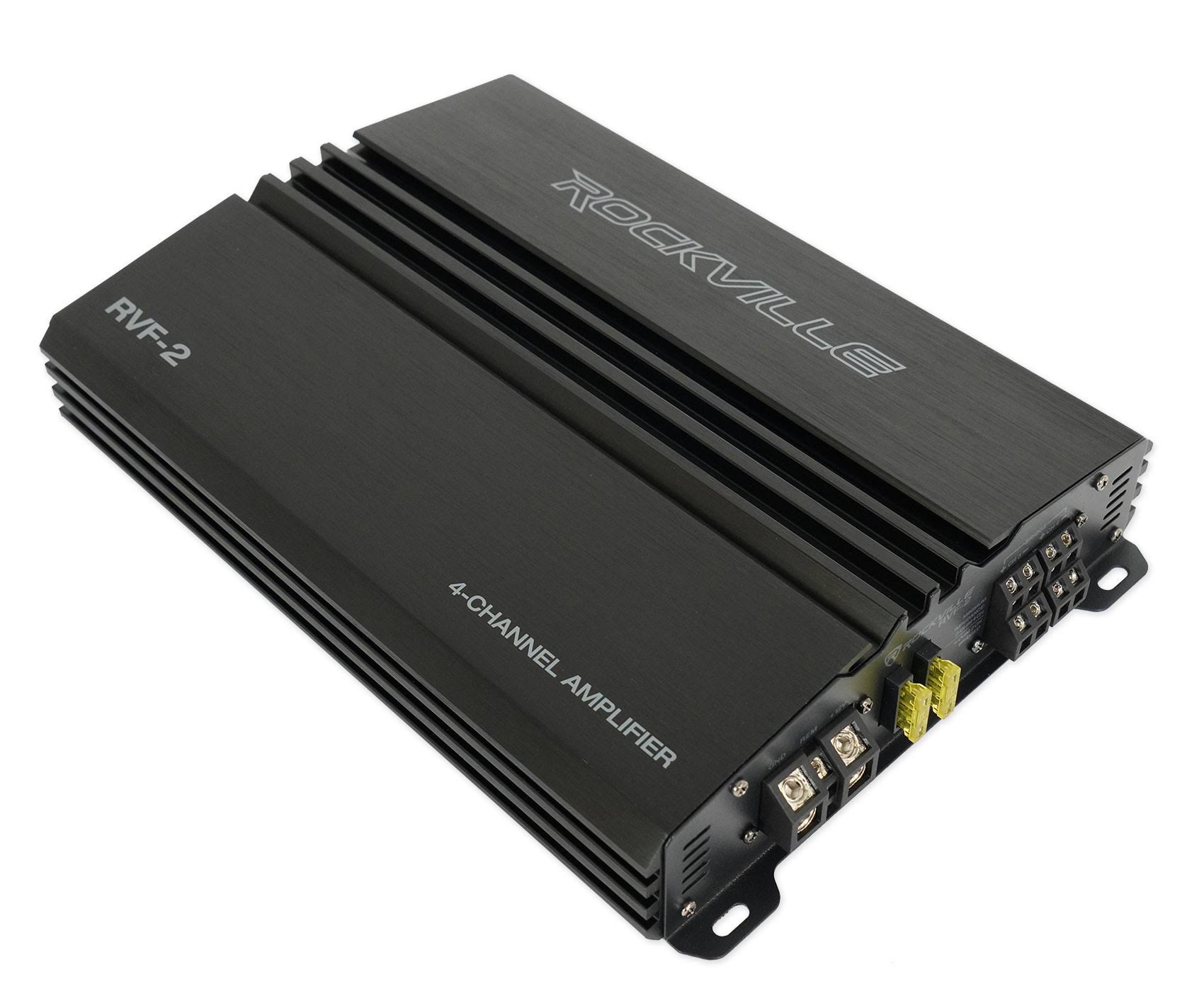 Rockville Rvf-2 1200w Peak/300w Rms 4 Channel Car Amplifier Stereo R4FN4FKN_IK7XV