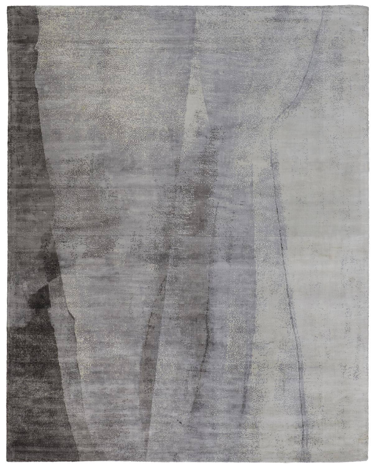 Cashel Handwoven Lustrous Viscose Rug, Tonal Grays Area Rug - 8' X 10' 6HFLZ95Q_WWHP4