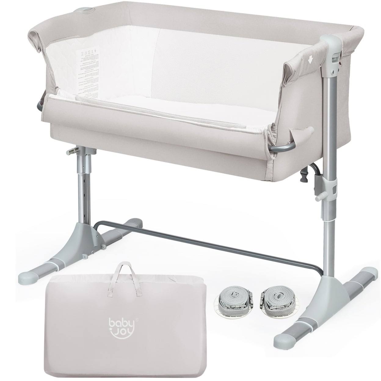 Costway Babyjoy Portable Baby Bed Side Sleeper Infant Travel Bassinet Crib W/Carrying Bag 3NONJEMN_EMF4Z